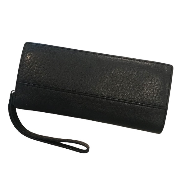 Kate Spade Black Pebbled Leather Southport Avenue Mandy Wristlet Wallet - Picture 3 of 13